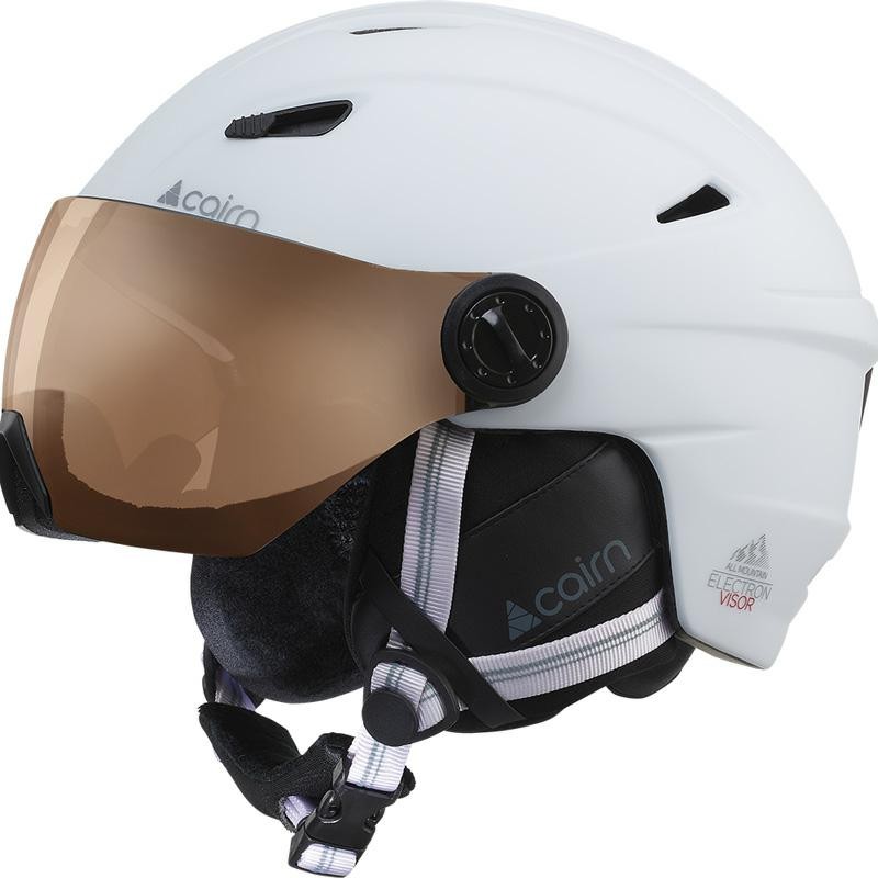 Cairn kask narciarski/snowboardowy electron visor photochromic, white, 060588001 - Rozmiar: 57-58