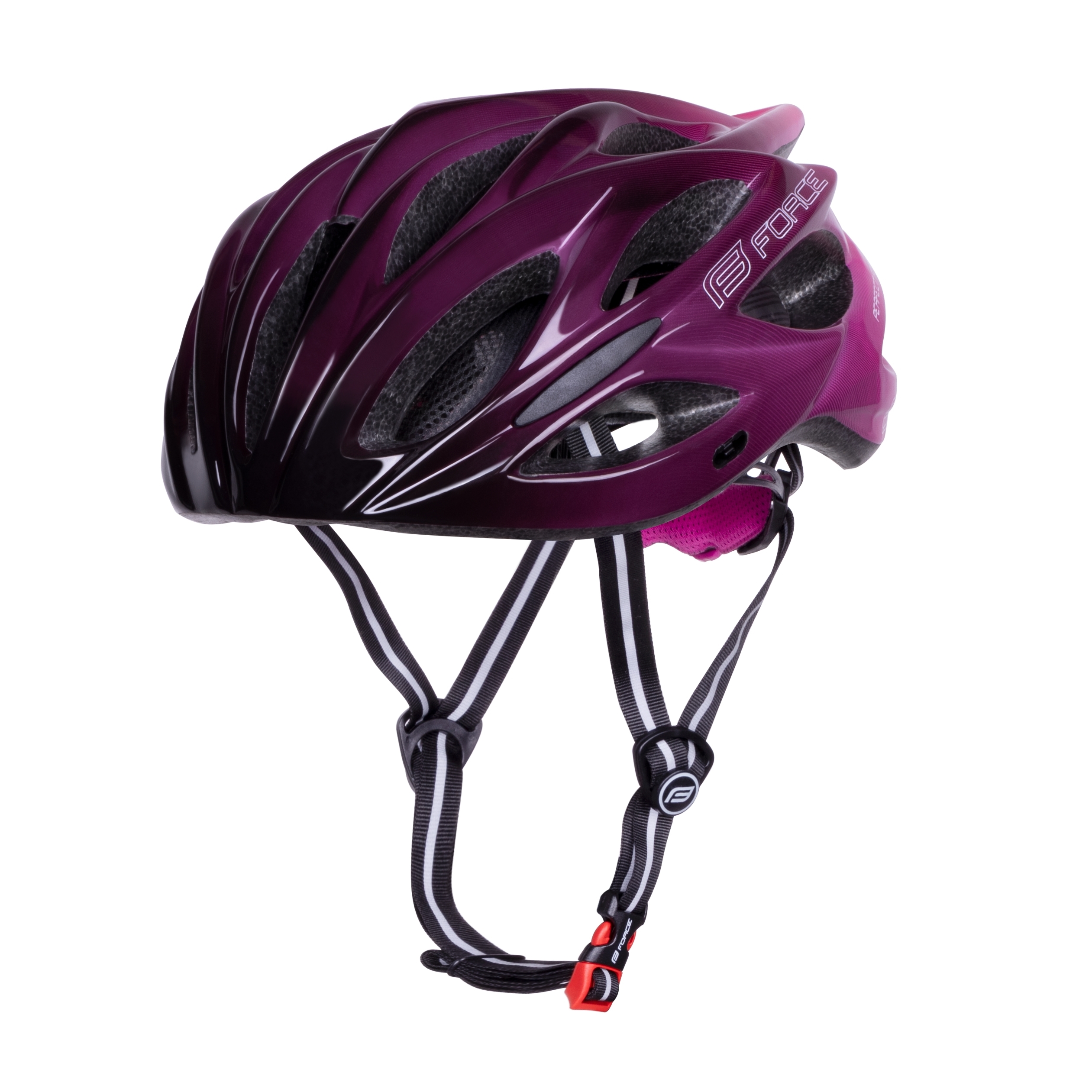 Force kask rowerowy bull hue, czarno-różowy, 9029051 - Rozmiar: 54-58